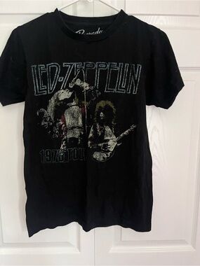 Bravado Black LED Zeppelin 1975 Tour Graphic Tee